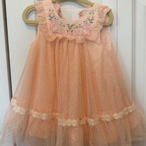 Tahari Embroidered Rabbit Dress 24m & Matching Headband